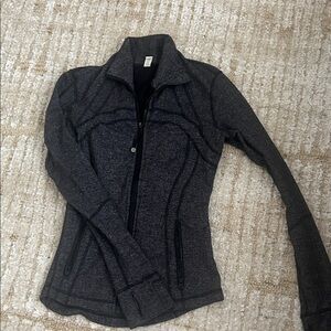 Lululemon Define Black/Grey speckled Full-Zip Athletic Jacket